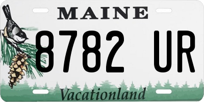 ME license plate 8782UR