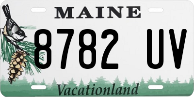 ME license plate 8782UV