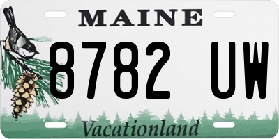 ME license plate 8782UW