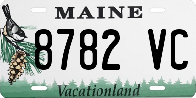 ME license plate 8782VC