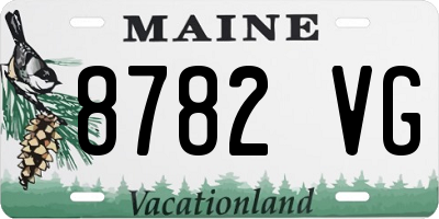 ME license plate 8782VG