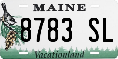 ME license plate 8783SL