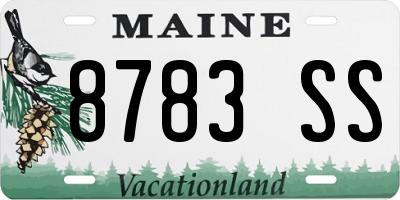 ME license plate 8783SS