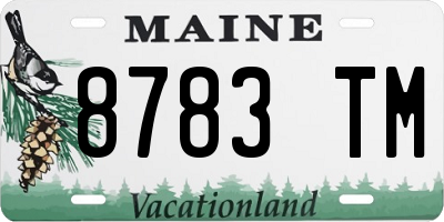 ME license plate 8783TM