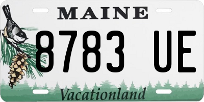 ME license plate 8783UE