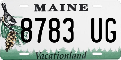 ME license plate 8783UG