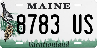 ME license plate 8783US