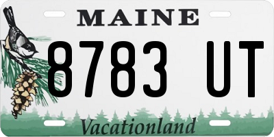 ME license plate 8783UT