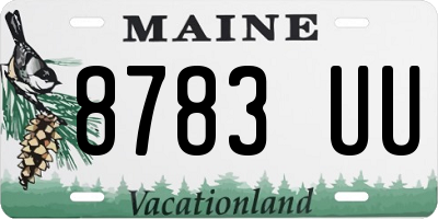 ME license plate 8783UU