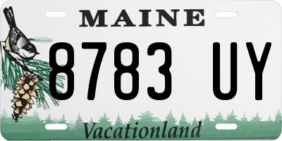 ME license plate 8783UY