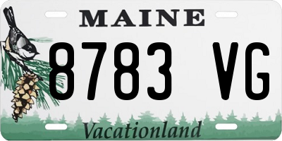 ME license plate 8783VG