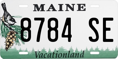 ME license plate 8784SE