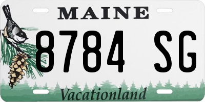 ME license plate 8784SG