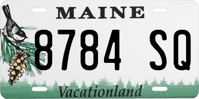 ME license plate 8784SQ
