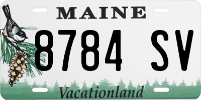 ME license plate 8784SV