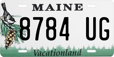 ME license plate 8784UG