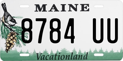 ME license plate 8784UU