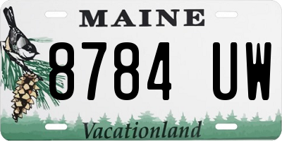 ME license plate 8784UW