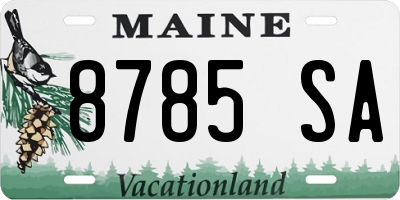 ME license plate 8785SA