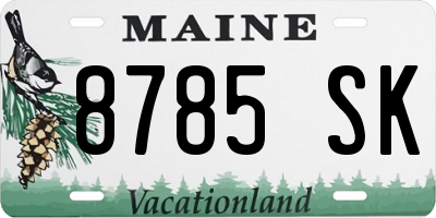 ME license plate 8785SK