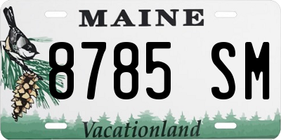 ME license plate 8785SM
