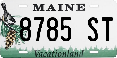 ME license plate 8785ST