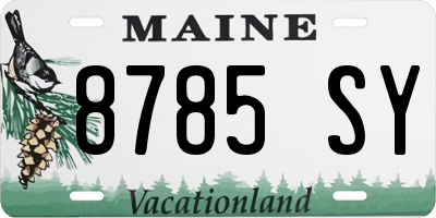 ME license plate 8785SY