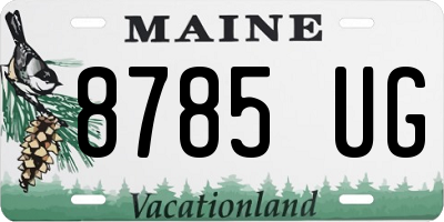 ME license plate 8785UG