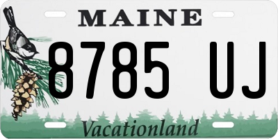 ME license plate 8785UJ