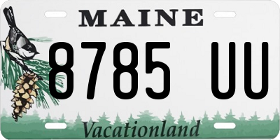 ME license plate 8785UU