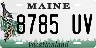 ME license plate 8785UV