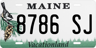 ME license plate 8786SJ