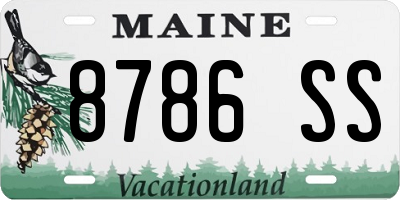 ME license plate 8786SS