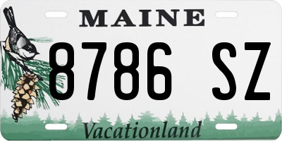 ME license plate 8786SZ