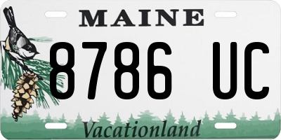 ME license plate 8786UC