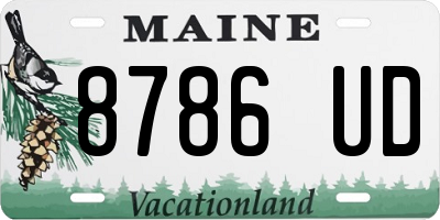 ME license plate 8786UD