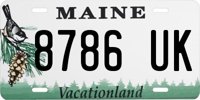 ME license plate 8786UK