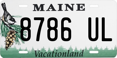 ME license plate 8786UL