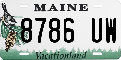 ME license plate 8786UW