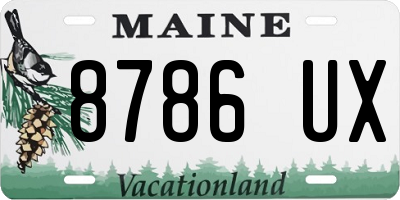 ME license plate 8786UX