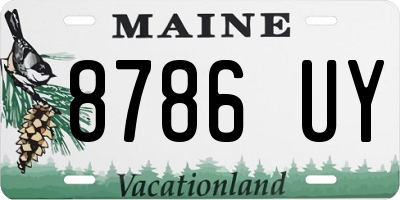 ME license plate 8786UY