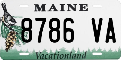 ME license plate 8786VA