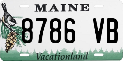 ME license plate 8786VB