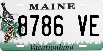 ME license plate 8786VE