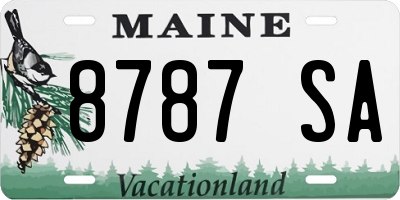 ME license plate 8787SA