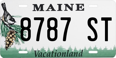 ME license plate 8787ST
