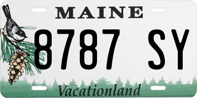 ME license plate 8787SY
