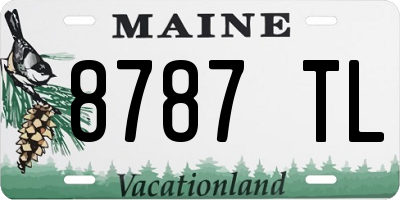 ME license plate 8787TL