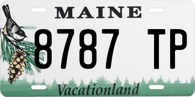 ME license plate 8787TP