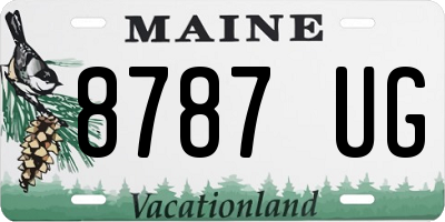 ME license plate 8787UG